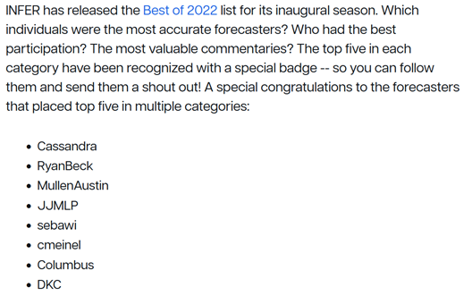 INFER's best of the best in 2022 included two ISIT researchers